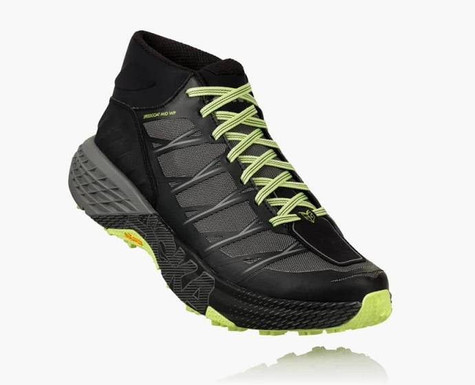 Pánské Turistické Boty Hoka Speedgoat Mid Nepromokavé Černé | CZ-0634175