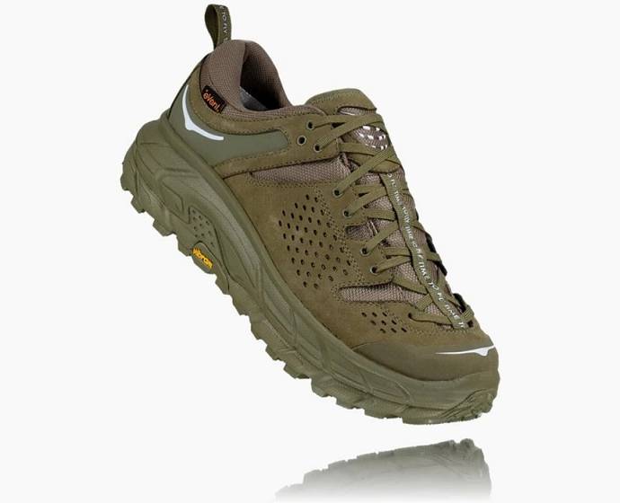 Pánské Turistické Boty Hoka Tor Ultra Low Wp Jp Olivy Zelené | CZ-4087135