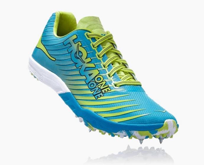 Dámské Boty S Hroty Hoka EVO XC Spike Blankyt Zelene | CZ-9487130