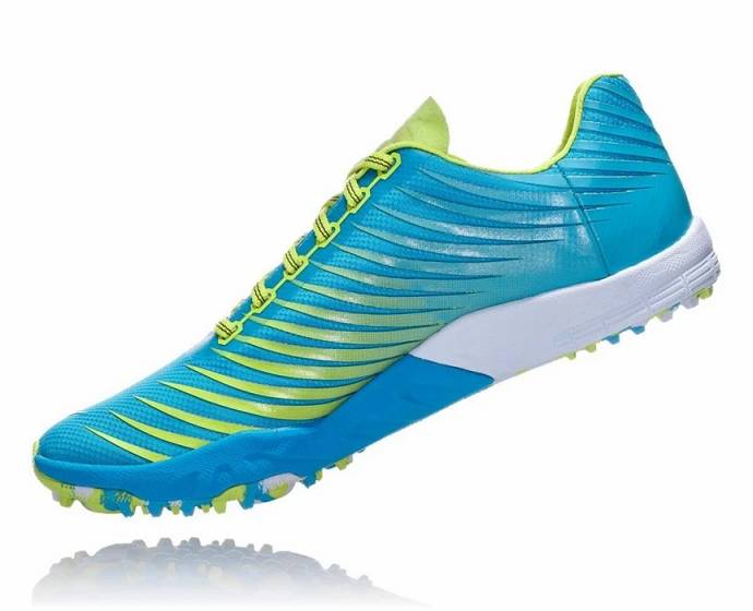 Dámské Boty S Hroty Hoka EVO XC Spikeless Blankyt Zelene | CZ-8654107