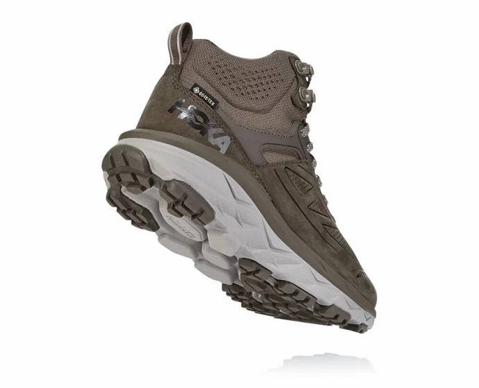 Dámské Běžecké Boty Hoka Challenger Mid GORE-TEX Hnědé | CZ-6574920