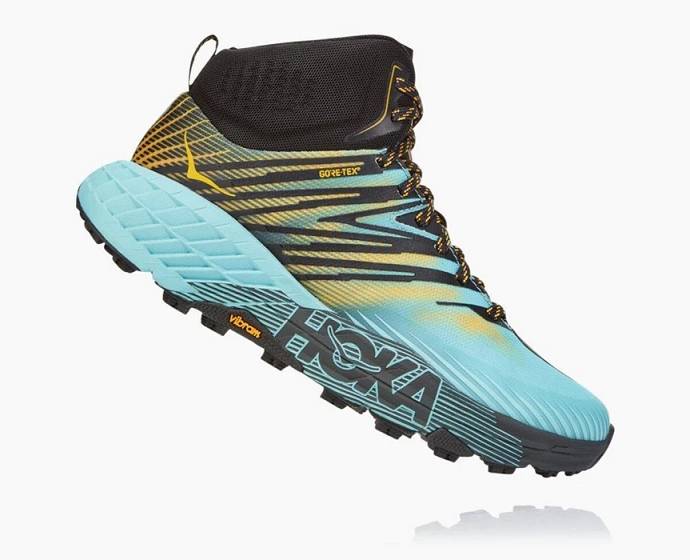 Dámské Trailové Běžecké Boty Hoka Speedgoat Mid GORE-TEX Hnědožlutý | CZ-7690582