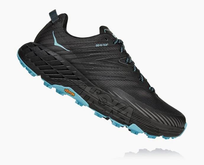 Dámské Turistické Boty Hoka Speedgoat 4 GORE-TEX Černé | CZ-9275684