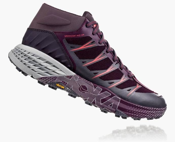 Dámské Turistické Boty Hoka Speedgoat Mid Nepromokavé Fialové | CZ-4593107