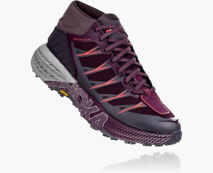 Dámské Turistické Boty Hoka Speedgoat Mid Nepromokavé Fialové | CZ-4593107