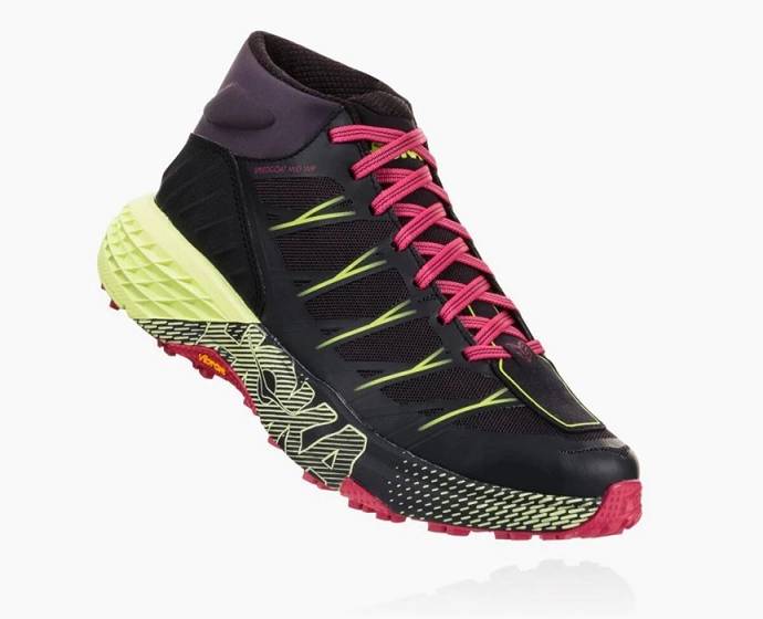 Dámské Turistické Boty Hoka Speedgoat Mid Nepromokavé Černé | CZ-9256148