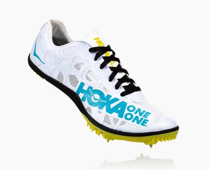 Pánské Boty S Hroty Hoka Rocket MD Bílé | CZ-3218407