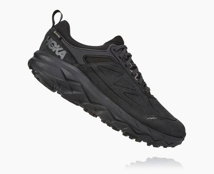 Pánské Trailové Běžecké Boty Hoka Challenger Low GORE-TEX Široké Černé | CZ-2791348