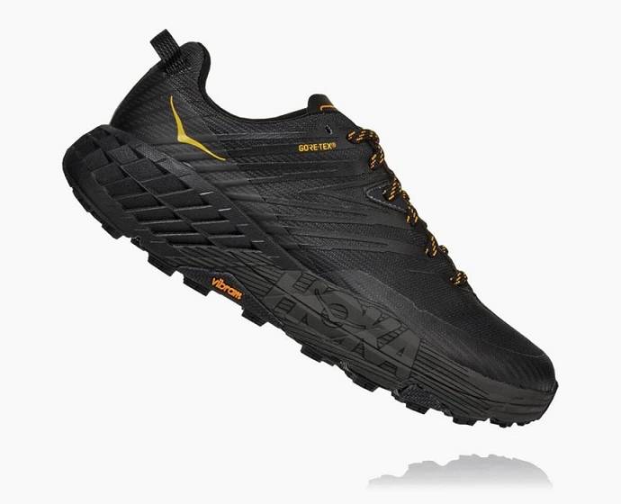 Pánské Trailové Běžecké Boty Hoka Speedgoat 4 GORE-TEX Černé | CZ-2580394