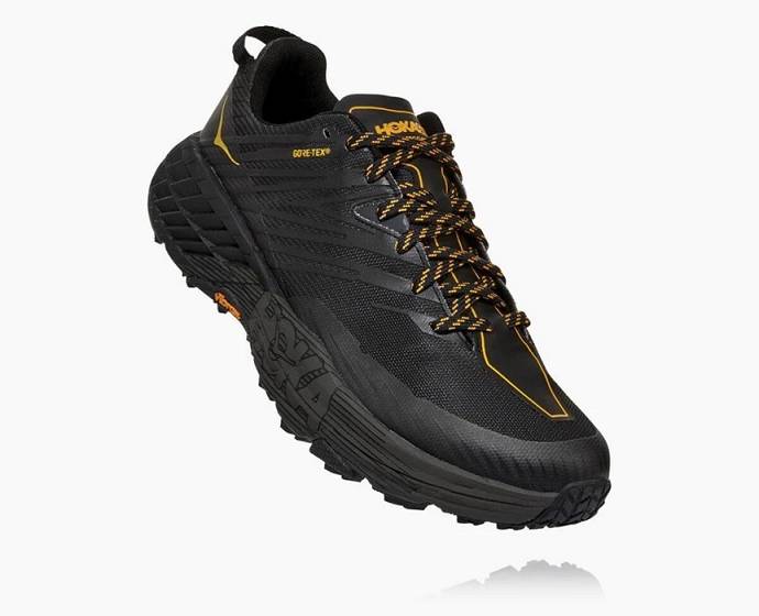 Pánské Trailové Běžecké Boty Hoka Speedgoat 4 GORE-TEX Černé | CZ-2580394