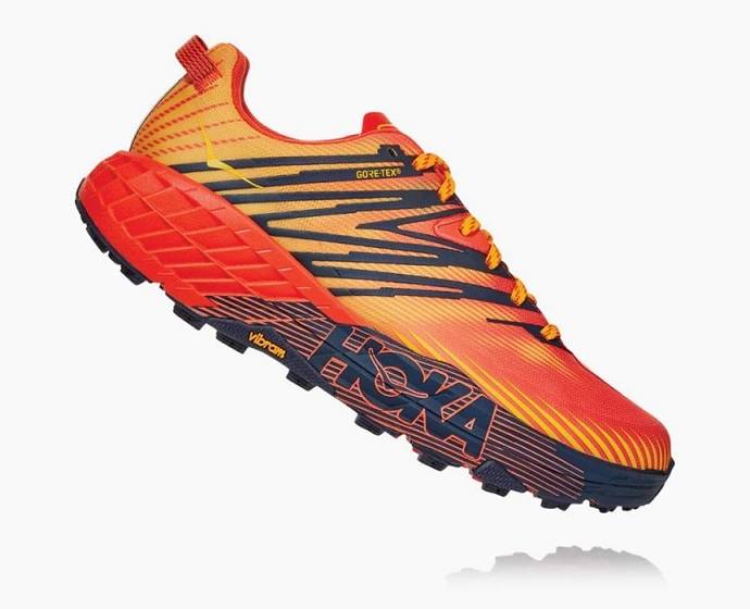 Pánské Trailové Běžecké Boty Hoka Speedgoat 4 GORE-TEX Oranžové | CZ-3815206