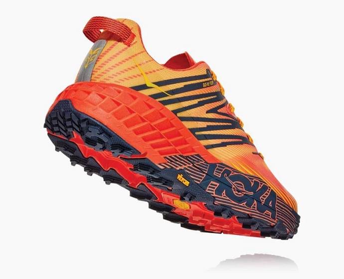 Pánské Trailové Běžecké Boty Hoka Speedgoat 4 GORE-TEX Oranžové | CZ-3815206