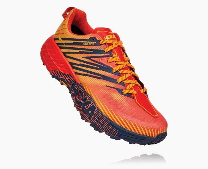 Pánské Trailové Běžecké Boty Hoka Speedgoat 4 GORE-TEX Oranžové | CZ-3815206