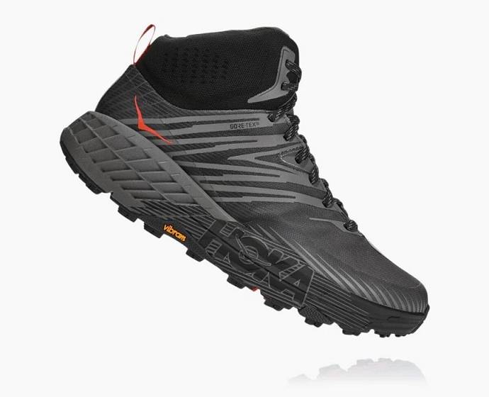 Pánské Trailové Běžecké Boty Hoka Speedgoat Mid GORE-TEX Šedé | CZ-6534907