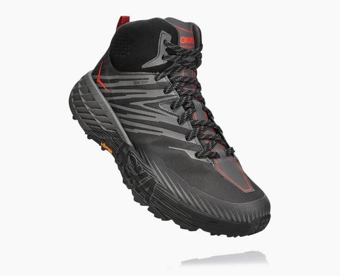 Pánské Trailové Běžecké Boty Hoka Speedgoat Mid GORE-TEX Šedé | CZ-6534907