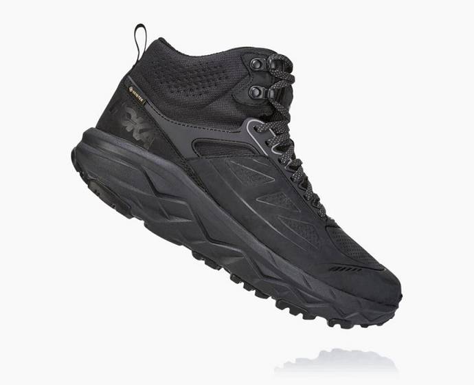 Pánské Turistické Boty Hoka Challenger Mid GORE-TEX Černé | CZ-2509837