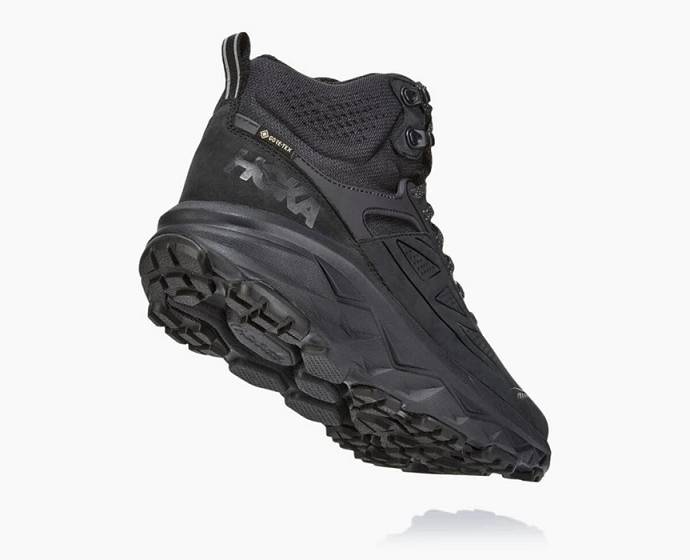 Pánské Turistické Boty Hoka Challenger Mid GORE-TEX Široké Černé | CZ-3526498