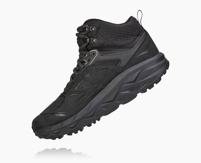 Pánské Turistické Boty Hoka Challenger Mid GORE-TEX Široké Černé | CZ-3526498